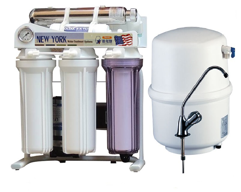 7-Stage Reverse Osmosis Water Purifier System With UV Lamp & Storage | 80W 6 Filtration Stages